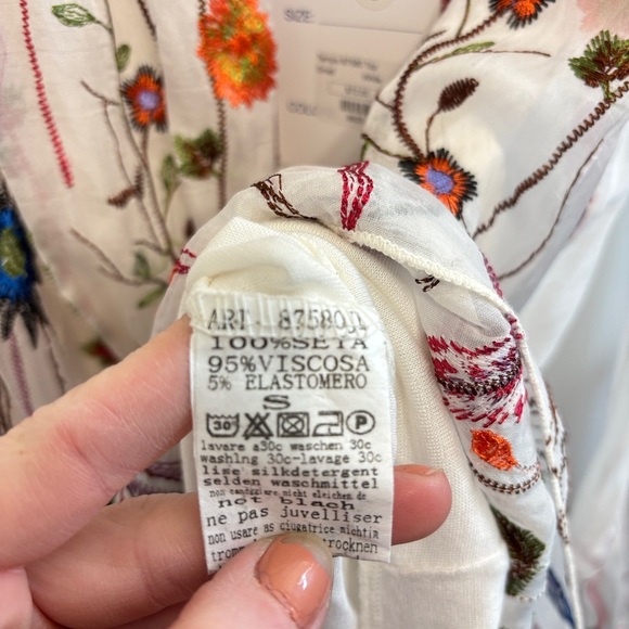 Tempo Paris White Relaxed Ruffled Blouse - Picture 4 of 4